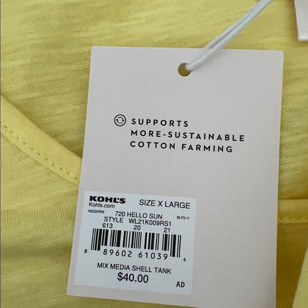 NWT - LC Lauren Conrad Sunny Yellow Eyelet Sleeve Top - Picture 4 of 6